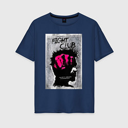 Женская футболка оверсайз Fihgt club poster