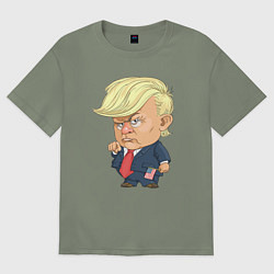 Футболка оверсайз женская Мистер Трамп, цвет: авокадо