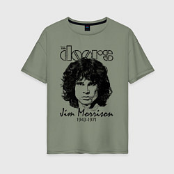 Футболка оверсайз женская The Doors Jim Morrison, цвет: авокадо