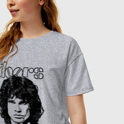 Футболка оверсайз женская The Doors Jim Morrison, цвет: меланж — фото 2