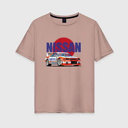 Женская футболка оверсайз Nissan Skyline GTR 32
