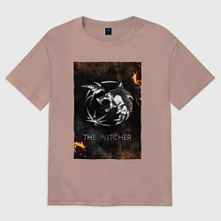 Футболка оверсайз женская The Witcher - Logo, цвет: пыльно-розовый