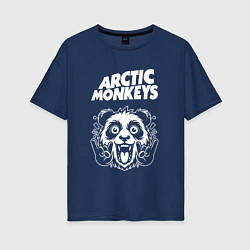 Женская футболка оверсайз Arctic Monkeys rock panda