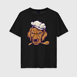 Женская футболка оверсайз Chef dog