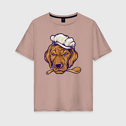Женская футболка оверсайз Chef dog