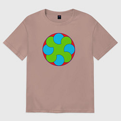 Женская футболка оверсайз Слияние окружностей