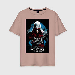 Женская футболка оверсайз Assassins creed строгий костюм