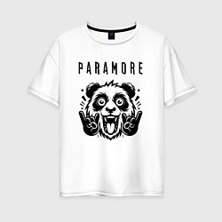 Женская футболка оверсайз Paramore - rock panda