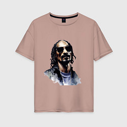Женская футболка оверсайз Snoop dog