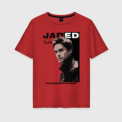 Футболка оверсайз женская Jared Joseph Leto 30 Seconds To Mars, цвет: красный