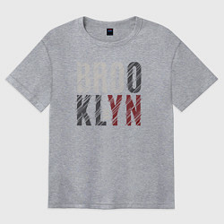 Женская футболка оверсайз NYC Brooklyn