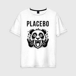 Женская футболка оверсайз Placebo - rock panda