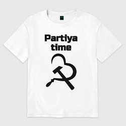 Женская футболка оверсайз Partiya time