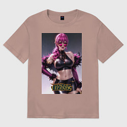 Женская футболка оверсайз Akali Kda League Of Legends