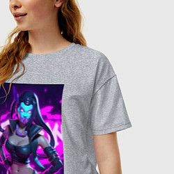 Футболка оверсайз женская League of Legends Akali Kda, цвет: меланж — фото 2