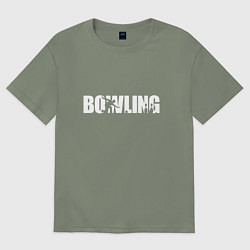 Женская футболка оверсайз Боулинг