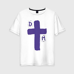 Футболка оверсайз женская Depeche Mode - sofad cross, цвет: белый