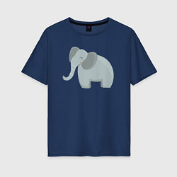 Женская футболка оверсайз Улыбка слона