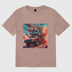 Женская футболка оверсайз M Truck 2124
