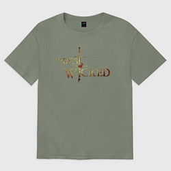 Женская футболка оверсайз No rest for the wicked logo