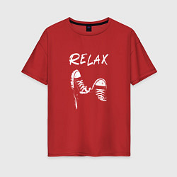 Футболка оверсайз женская Relax, цвет: красный