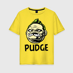 Женская футболка оверсайз Pudge Face