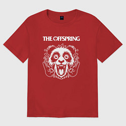 Футболка оверсайз женская The Offspring rock panda, цвет: красный