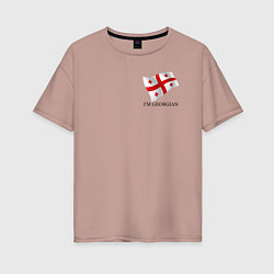 Женская футболка оверсайз Im Georgian - motto