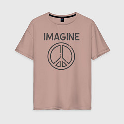 Футболка оверсайз женская Peace imagine, цвет: пыльно-розовый