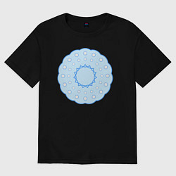 Женская футболка оверсайз Круг из окружностей с кружочками