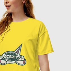 Футболка оверсайз женская Rockets Minsk Hockey 2023, цвет: желтый — фото 2