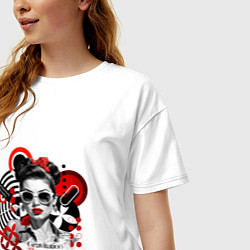 Футболка оверсайз женская Gravitation Three pop art girl, цвет: белый — фото 2