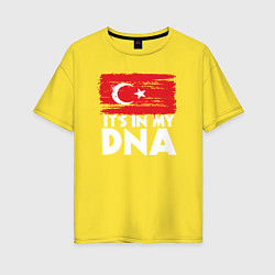 Футболка оверсайз женская Турция в ДНК, цвет: желтый