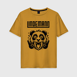 Женская футболка оверсайз Lindemann - rock panda