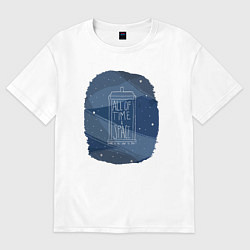 Футболка оверсайз женская All of time and space, цвет: белый