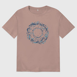 Женская футболка оверсайз Стая рыбок