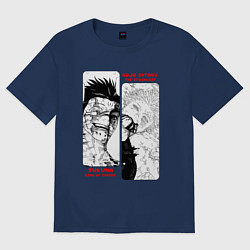 Женская футболка оверсайз Сукуна и Годжо - Магическая битва