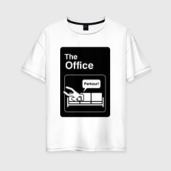 Женская футболка оверсайз Паркур и офис