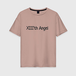 Футболка оверсайз женская XIIIth angel, цвет: пыльно-розовый