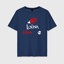 Футболка оверсайз женская Louna Louna, цвет: тёмно-синий