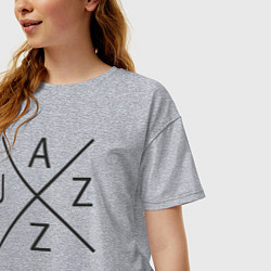 Футболка оверсайз женская Джаз стиль, цвет: меланж — фото 2