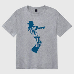 Женская футболка оверсайз Miles Davis jazz