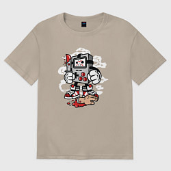 Женская футболка оверсайз Тетрис убийца