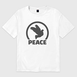Женская футболка оверсайз Peace bird