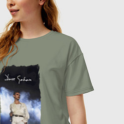 Футболка оверсайз женская Depeche Mode - Gahan oldschool, цвет: авокадо — фото 2