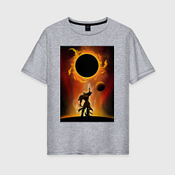 Футболка оверсайз женская Эсканор грех льва, цвет: меланж