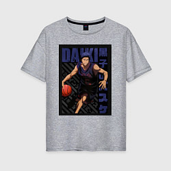 Женская футболка оверсайз Баскетбол Куроко Дайки Аоминэ