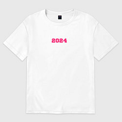 Футболка оверсайз женская 2024 года выпускник, цвет: белый