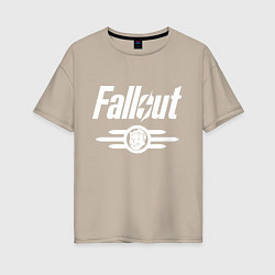 Футболка оверсайз женская Fallout - vault 33, цвет: миндальный