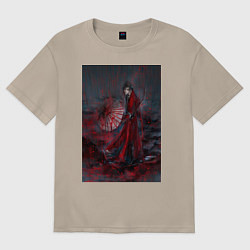 Футболка оверсайз женская Чэн Хуа бедствие, цвет: миндальный